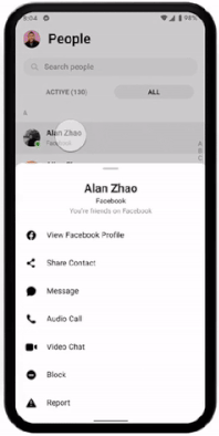facebook messenger contact sharing