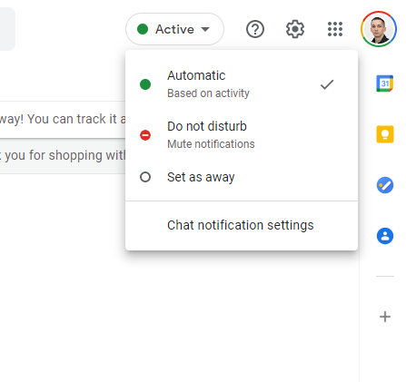 Interfata unificata Gmail statut